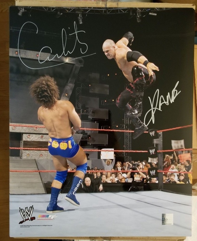 KANE & CARLITO WWE SIGNED AUTOGRAPH 16×20 PHOTO W/ PROOF