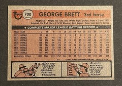 George Brett~Lot of 3~1980 Topps Burger King #13~1981 Topps #700~1982 Topps #201