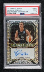 2021 Panini Prizm WNBA Signatures Mojo 24/25 Sabrina Ionescu #SG-SIG Auto 1jb0