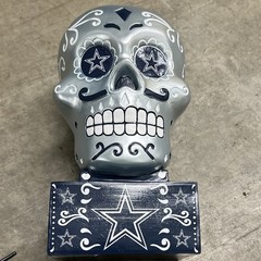 Evergreen Enterprises Dallas Cowboys Sugar Skull Statue Blue/Silver/White NFL