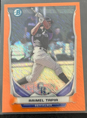 Raimel Tapia 2014 Bowman Chrome Orange Rookie Small card #BM-CR05 Colorado /50