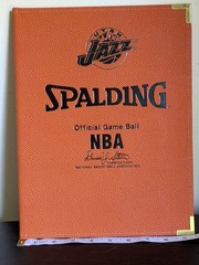 Spalding Official Game Ball NBA Portfolio Folder for Utah Jazz 9.5 x 12