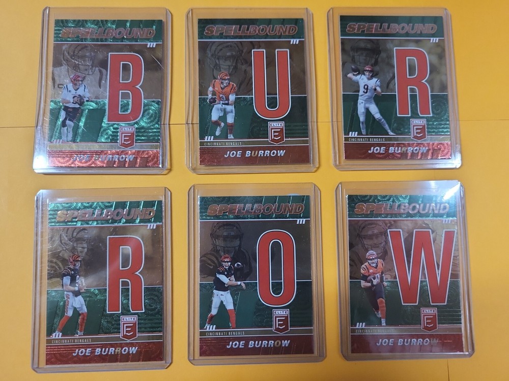 2022 Panini Donruss Elite Joe Burrow Spellbound Set Green Cincinnati Bengals