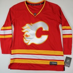 Fanatics NHL Calgary Flames Womens Size XL Branded Home Breakaway Jersey New Red