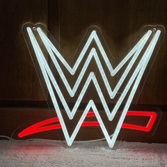 WWE Logo LED Neon Wall Sign USB Powered Light World Wrestling Entertainment NEW