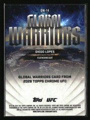 Diego Lopes 2026 Topps Chrome UFC Global Warriors #GW-14 UFC
