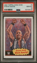 Stone Cold Steve Austin 2021 Topps Living WWE #1 PSA Gem Mint 10 HOF WWF WCW ECW