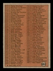 1972 Topps Baseball #604 6th Series Checklist (657-787) NM *d17