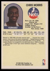 1989-90 NBA Hoops – #26 – CHRIS MORRIS – New Jersey Nets