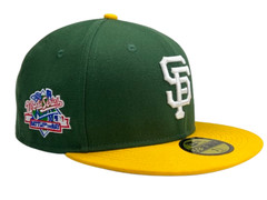 New Era 59Fifty SF Giants Hat Battle of the Bay Patch Oakland A&rsquo;s Green/Yellow
