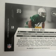 2012 Panini Momentum – Rookie Signature Demario Davis #212 /799 (AU, RC)