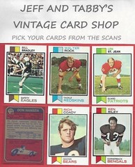 1973 TOPPS FOOTBALL # 353 TO # 528 / SEE DROP DOWN MENU