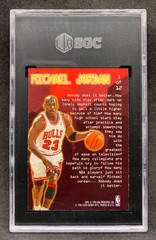 1995-96 Fleer Ultra MICHAEL JORDAN Bulls Jam City Foil SP #3 NM Mint + SGC 8.5