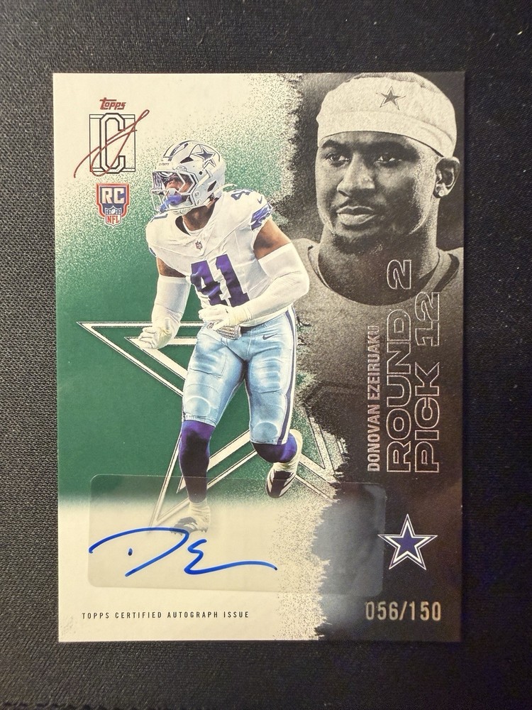2025 Topps Signature Class Donovan Ezeiruaku Rookie Auto RC Green Foil #/150