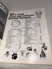 1980 ACC Basketball Tournament Program Guide NCAA Duke Blue Devils Mike Gminski