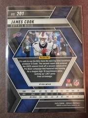 2025 Panini Mosaic – James Cook #201 Reactive Blue Mosaic Prizm