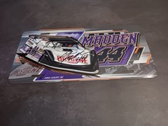 12×6 Inch Chris Madden Signed Metal License Plate Dirt Late Model Racing