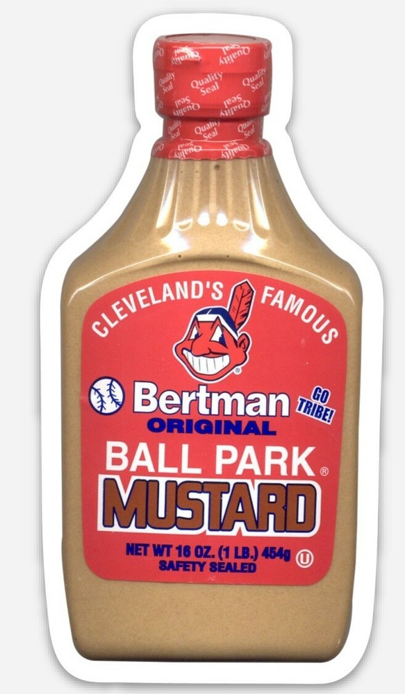 STICKER Cleveland&rsquo;s Famous Bertman Ballpark Mustard – Indians Wahoo Love CLE