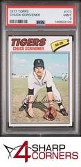 1977 TOPPS #173 CHUCK SCRIVENER RC TIGERS PSA 9