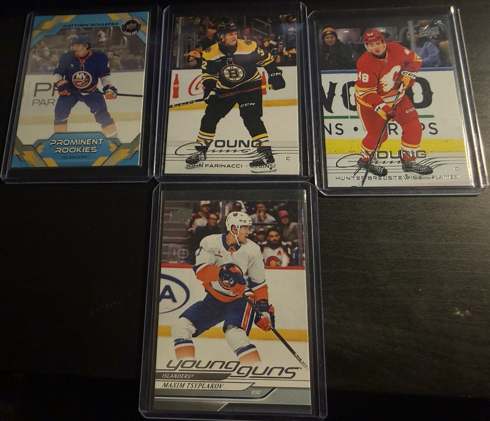 Upper Deck 2016-17 NHL Young Guns/Prominent Rookies 4-Card Lot Barzal