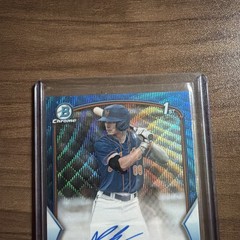 A J Ewing 2023 Bowman Chrome 1st Bowman Blue Ray wave Auto/150