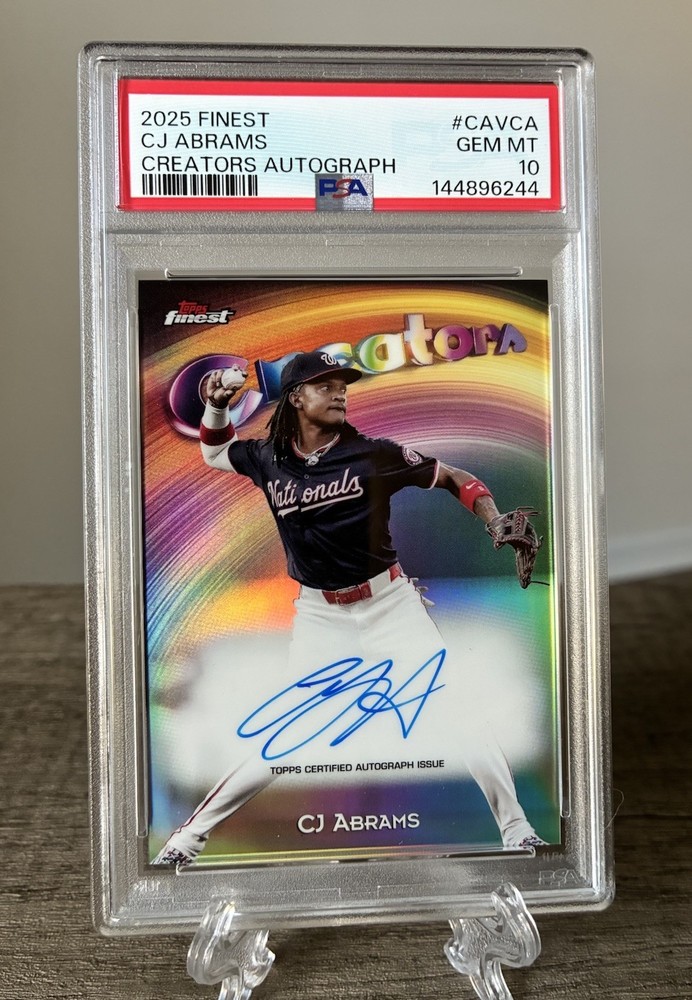 2025 Topps Finest Creators ON CARD Auto C.J. Abrams #CAV-CA PSA 10 POP 3 RARE