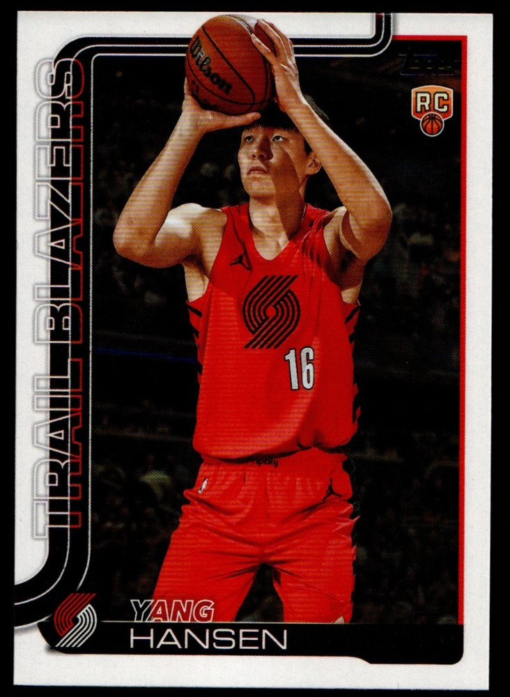 2025-26 Topps #216 Yang Hansen Rookie Card RC Blazers R1G:69 FREE SHIP