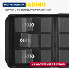Toploader Binder, Holds 360 Toploaders, 100 Toploaders INCLUDED, 9-Pocket PU Cov