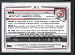 2020 Bowman Draft #BD-15 Rece Hinds Chrome Sky Blue