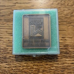 LAKE PLACID WINTER OLYMPIC GAMES UTICA NY TRAIN STATION MEDAL 1980 With Case