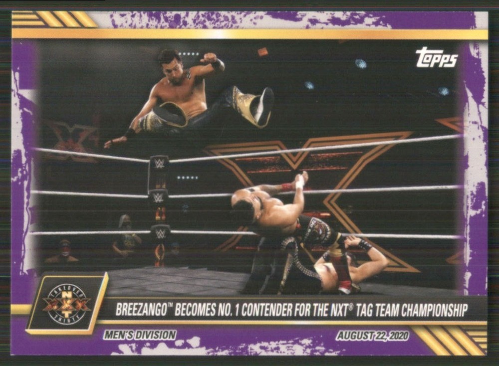 2021 Topps WWE NXT Purple #59 Breezango Becomes No. 1 Contender for the NXT 1842