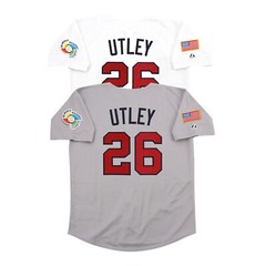 Chase Utley 2006 Team USA World Baseball Classic WBC (Home/Road) Men&rsquo;s Jersey