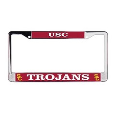 USC Trojans NCAA Chrome License Plate Frame Cover for Car-Truck-SUV