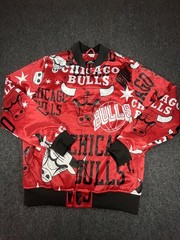 ProStandard Chicago Bulls Bomber Jacket Mens Medium Red AOP Satin NBA Basketball