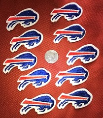10 BUFFALO BILLS 2.5 X 1.25 2 1/2 x 1 1/4 Iron On Embroidered Patch Emblem