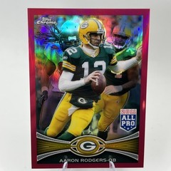 Aaron Rodgers 2012 Topps Chrome BCA Pink Refractor #50 Packers #d /399 D4