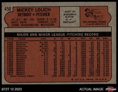 1972 Topps #450 Mickey Lolich Tigers 6 – EX/MT