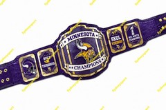 Custom Minnesota Vikings Championship Belt Adult Size 2MM Brass