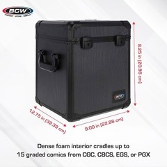(1x) BCW Large Comic Book Graded Latching Hard Case- 15ct Graded Comic Books