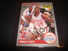 1990 NBA HOOPS #148 JEFF MARTIN CLIPPERS RC ROOKIE SIGNED AUTHENTIC AUTOGRAPH