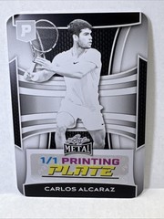 2025 Leaf Metal Pristine Carlos Alcaraz Black Printing Plate 1/1