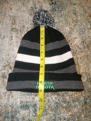 North Dakota Fighting Hawks beanie hat Black,White, and Gray