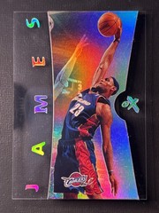 2006-07 FLEER E-X LEBRON JAMES #6 HOLO FOIL ACETATE POSTER DUNK