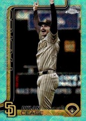 2025 Topps Chrome #212 Dylan Cease LogoFractor Aqua /299