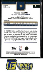 2025-26 Topps Chrome #1 Pascal Siakam Yellow Basketball Refractor #/275