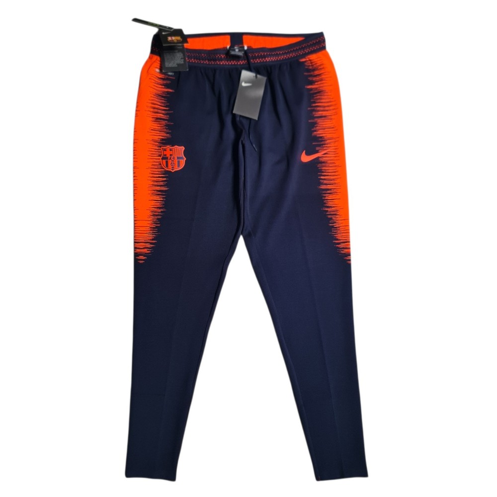 Men&rsquo;s Nike Aeroswift FC Barcelona Strike Pants AA2973-451 Navy/Orange sz MEDIUM