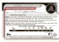 DANIEL EAGEN 1ST – ARIZONA DIAMONDBACKS 2024 BOWMAN DRAFT CHROME #BDC-53