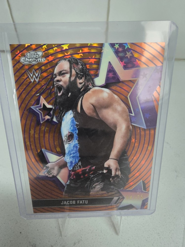 Topps 2026 Cosmic Chrome WWE Jacob Fatu Insert SSP Starfractor #SF-10 04/25