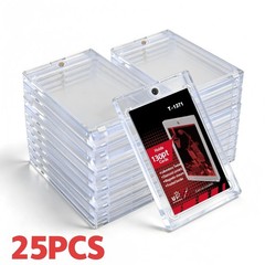 Pack of 25💎130 Point Magnetic Trading Sports Card Holders One-Touch Hard Case