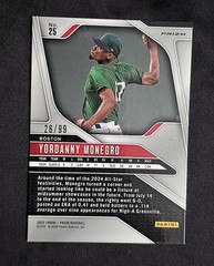 Yordanny Monegro #25 2025 Panini Prizm Red Power Prizms 26/99 Boston Red Sox